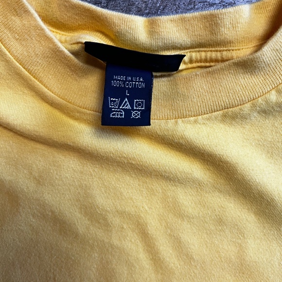 Vintage Nautica Sailing Shirt Size Large Yellow 90's Competition Graphic Tee KC - Picture 6 of 6